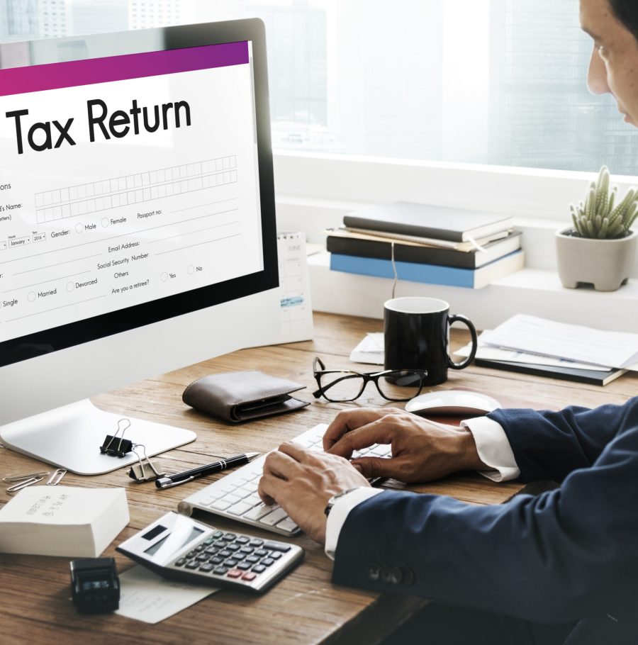 Tax Return Financial Form Concept